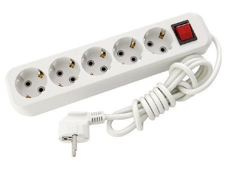 SVITTEX SV-017-10 удлинитель питания 10 м 5 розеток с заземлением и выключателем